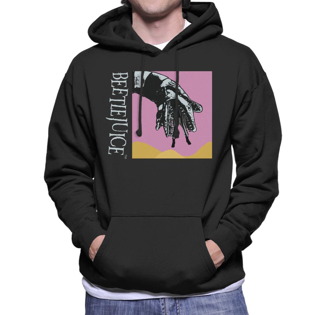 Beetlejuice Sandworm Pink Sky Men's Hooded Sweatshirt-ALL + EVERY