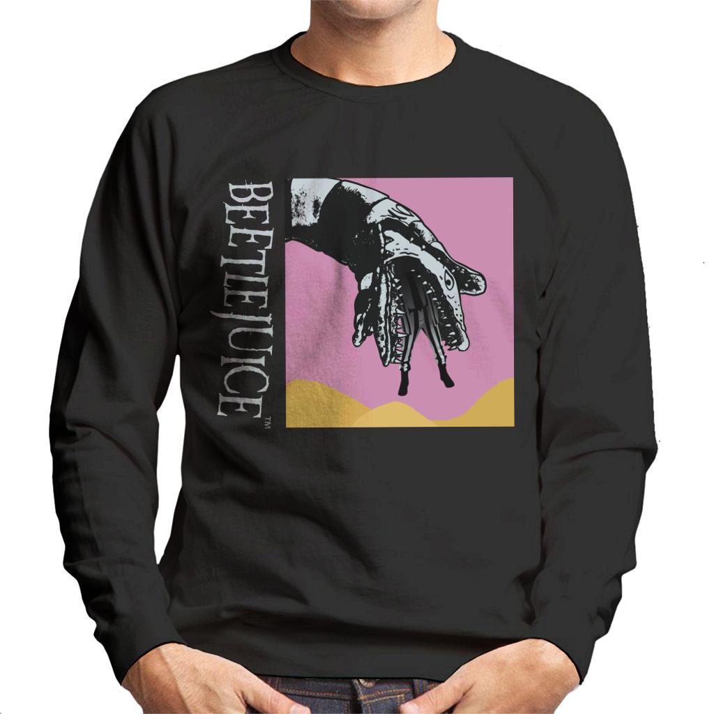 Beetlejuice Sandworm Pink Sky Men's Sweatshirt-ALL + EVERY