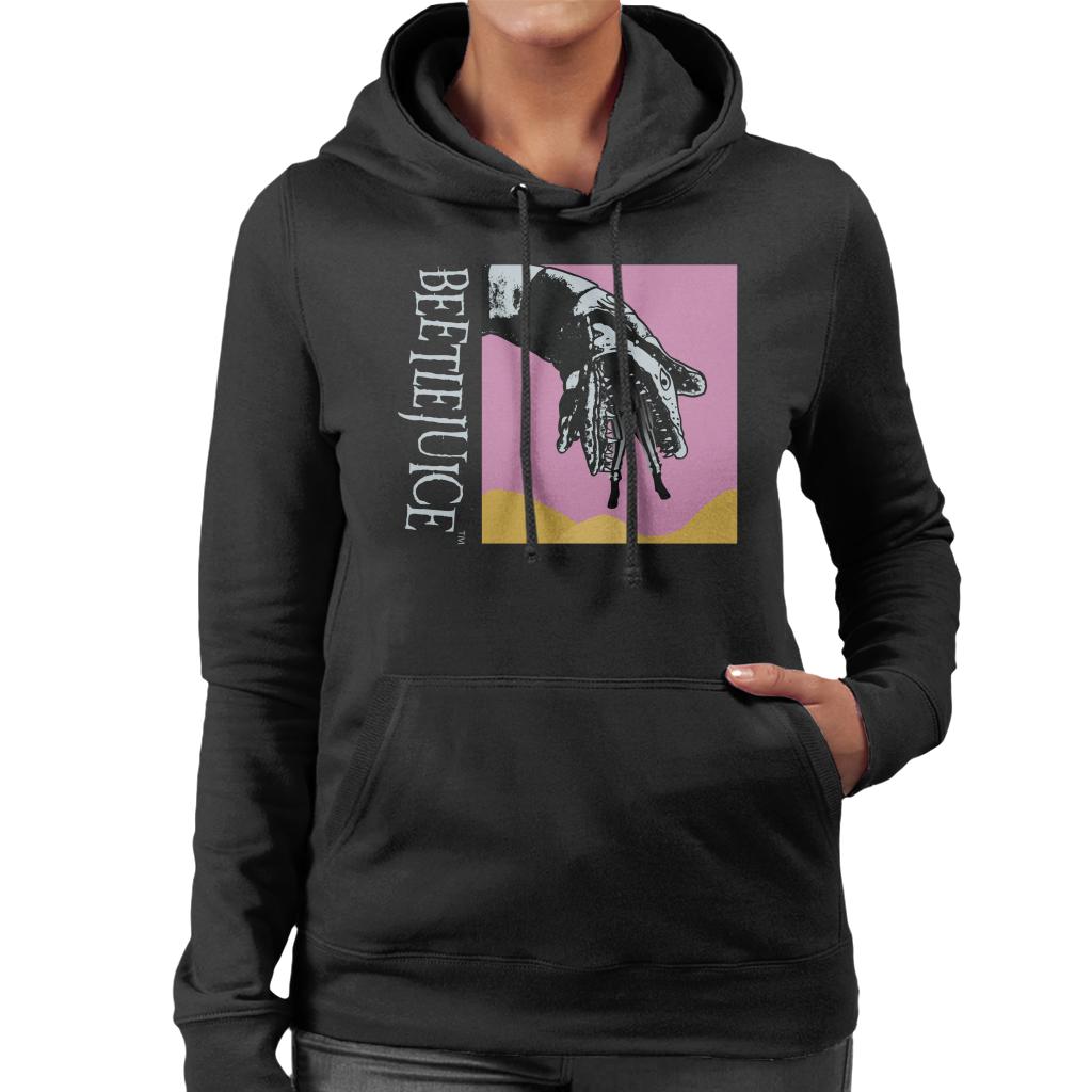 Beetlejuice Sandworm Pink Sky Women's Hooded Sweatshirt-ALL + EVERY