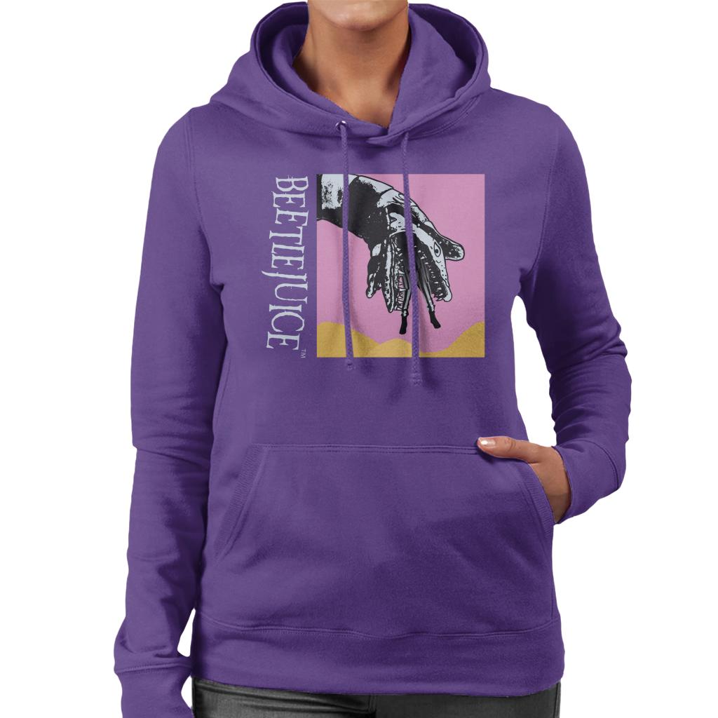 Beetlejuice Sandworm Pink Sky Women's Hooded Sweatshirt-ALL + EVERY