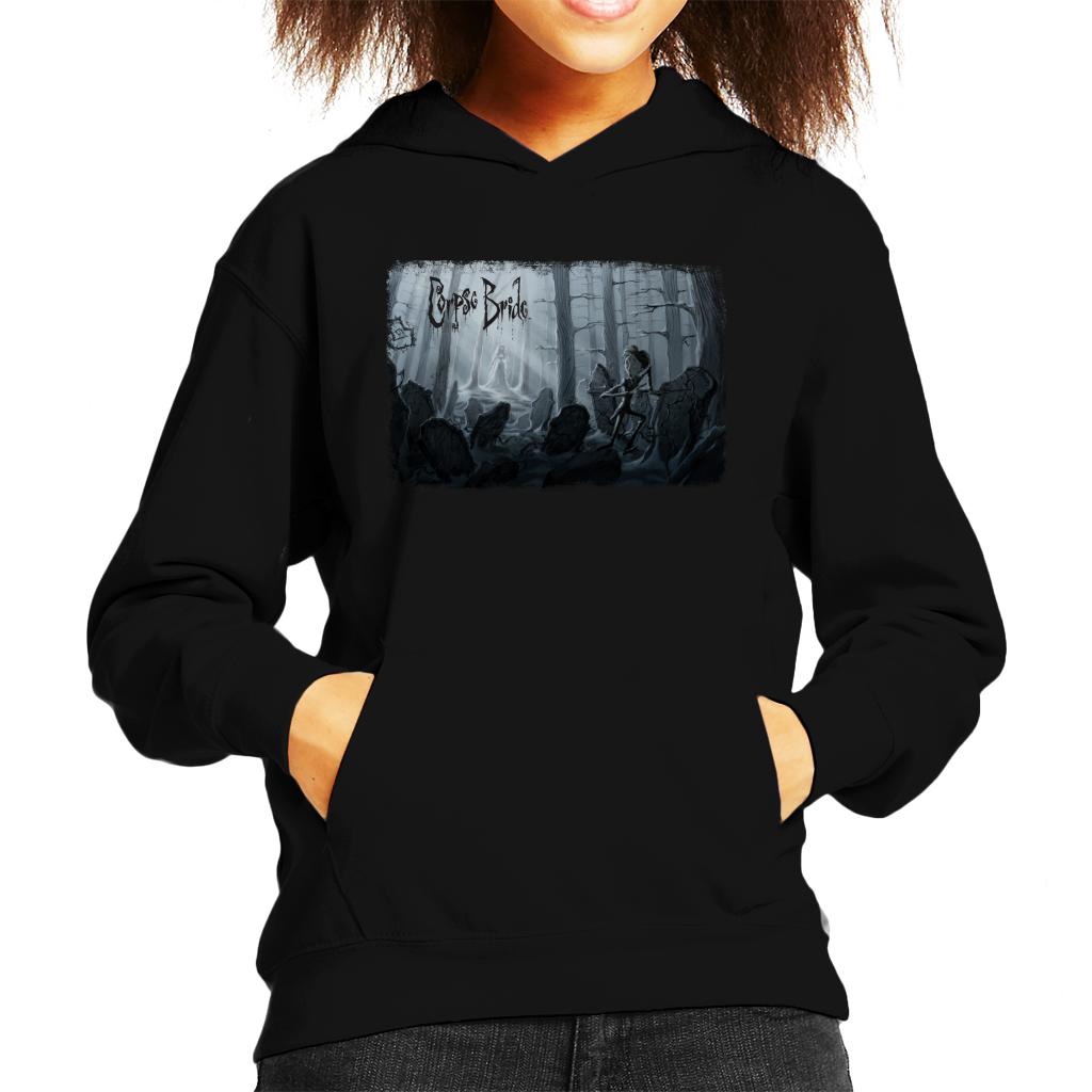 Corpse Bride Victor Van Dort Running From Emily Kid's Hooded Sweatshirt-ALL + EVERY