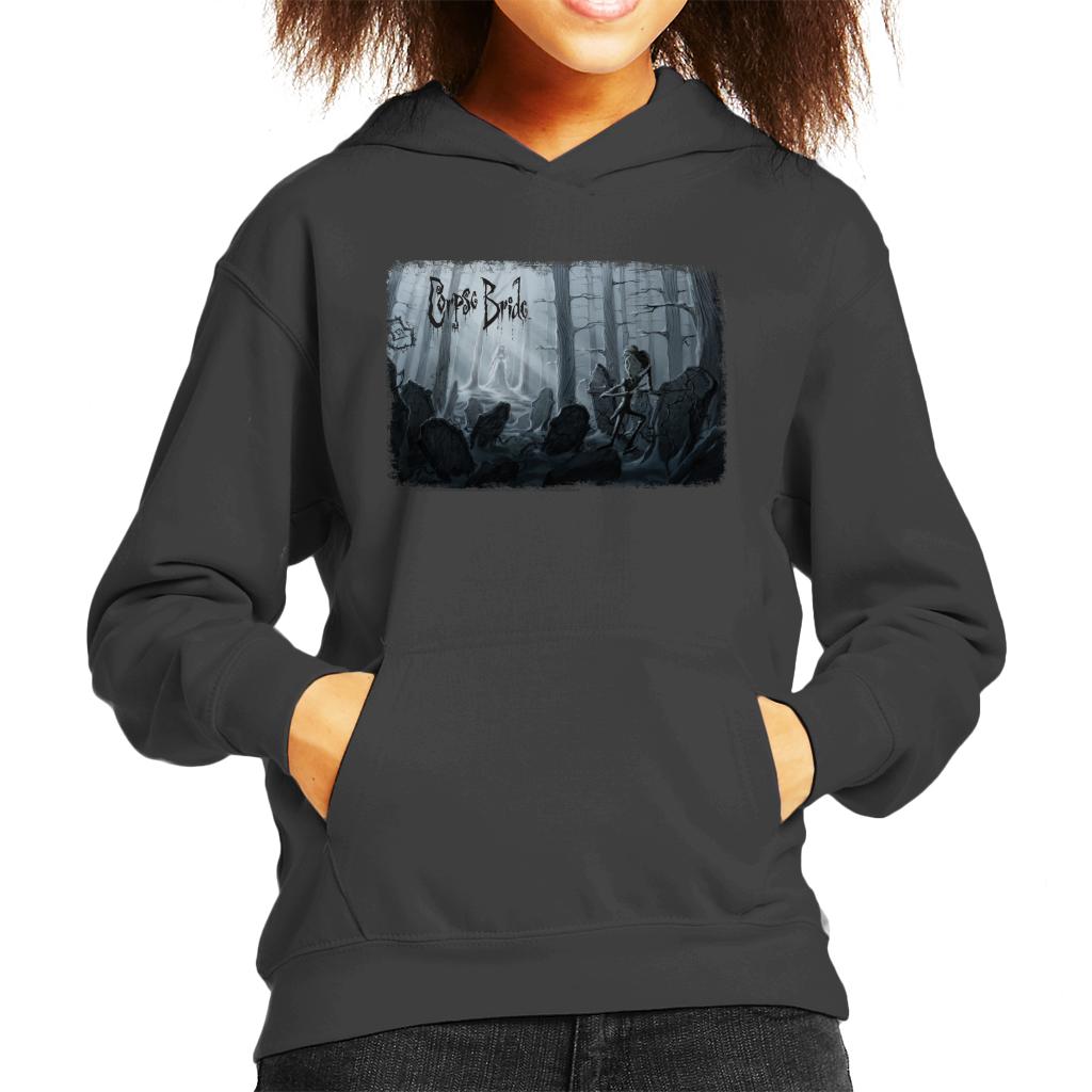 Corpse Bride Victor Van Dort Running From Emily Kid's Hooded Sweatshirt-ALL + EVERY