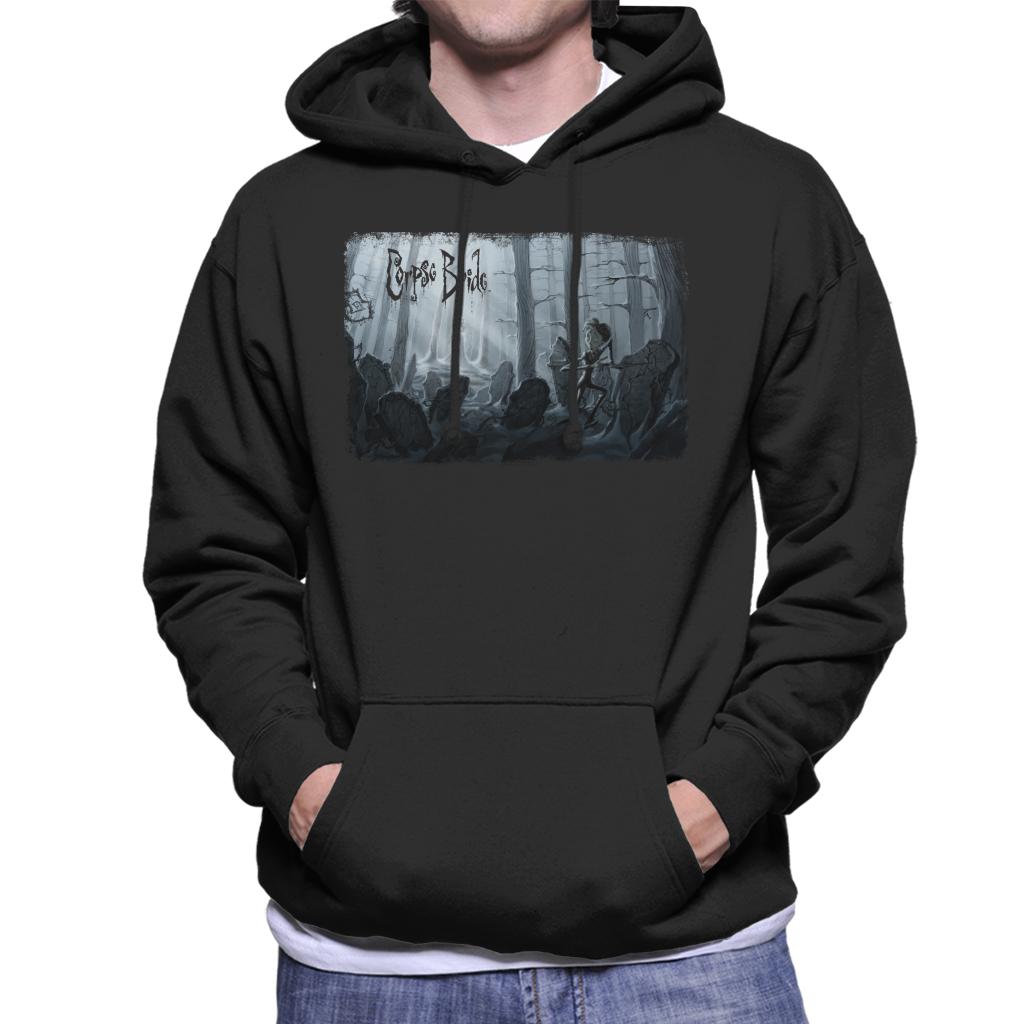 Corpse Bride Victor Van Dort Running From Emily Men's Hooded Sweatshirt-ALL + EVERY