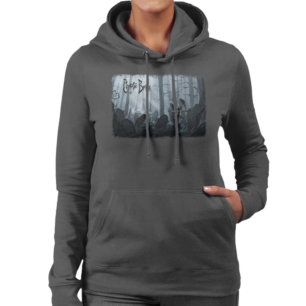 Corpse Bride Victor Van Dort Running From Emily Women's Hooded Sweatshirt-ALL + EVERY