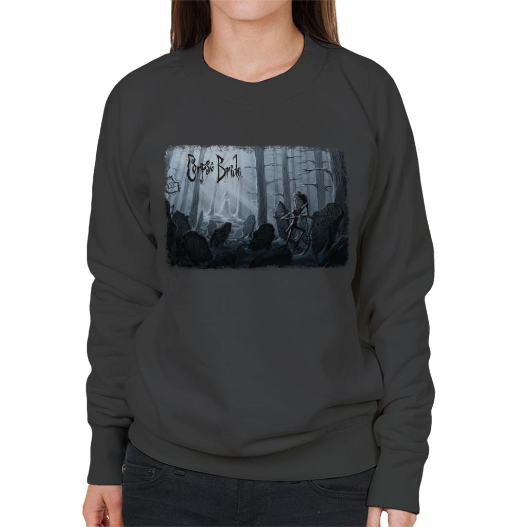 Corpse Bride Victor Van Dort Running From Emily Women's Sweatshirt-ALL + EVERY