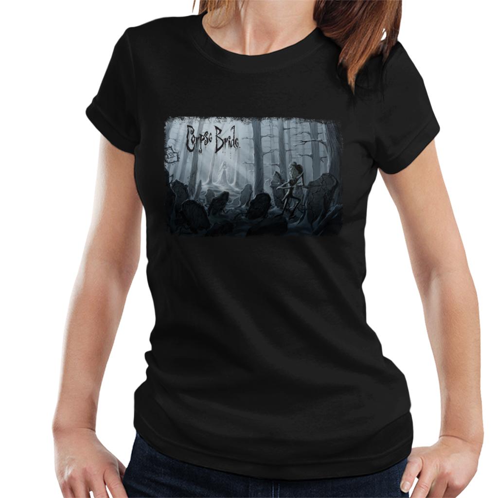 Corpse Bride Victor Van Dort Running From Emily Women's T-Shirt-ALL + EVERY