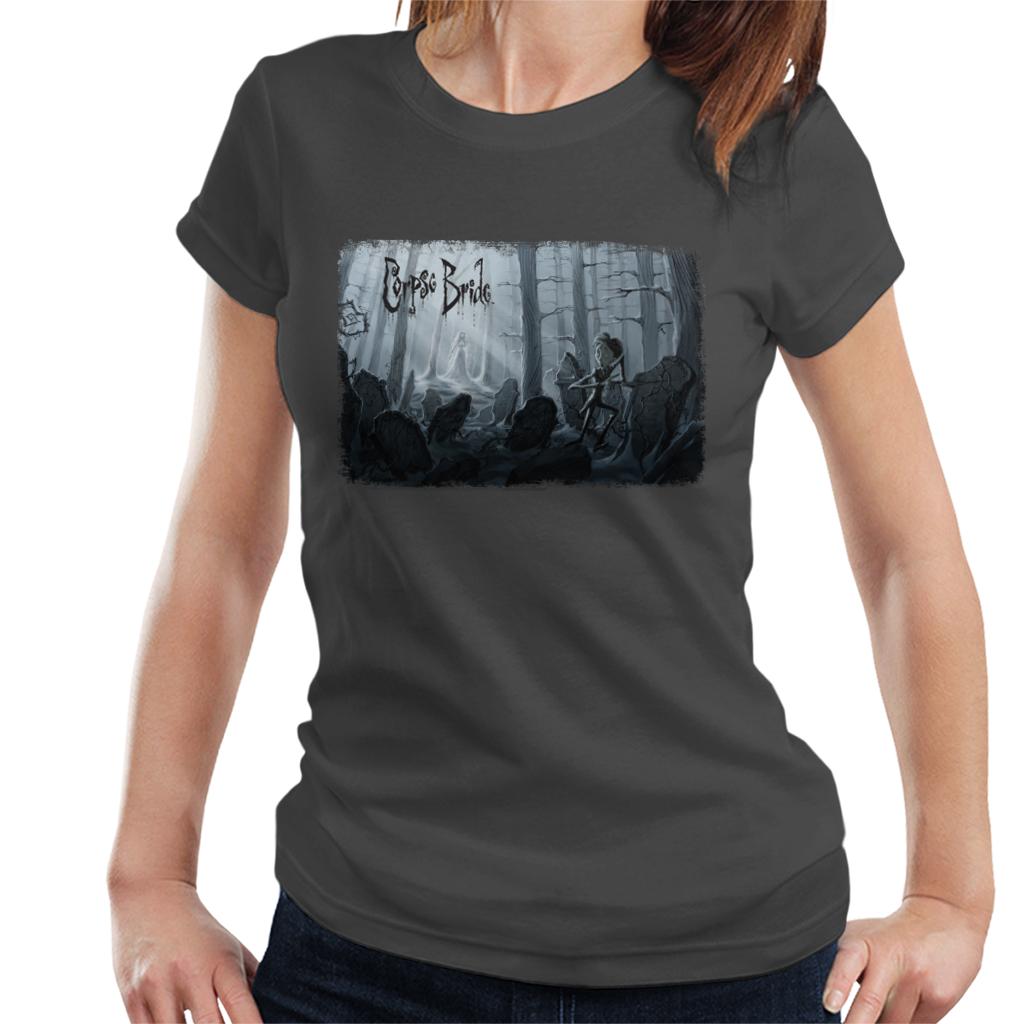 Corpse Bride Victor Van Dort Running From Emily Women's T-Shirt-ALL + EVERY