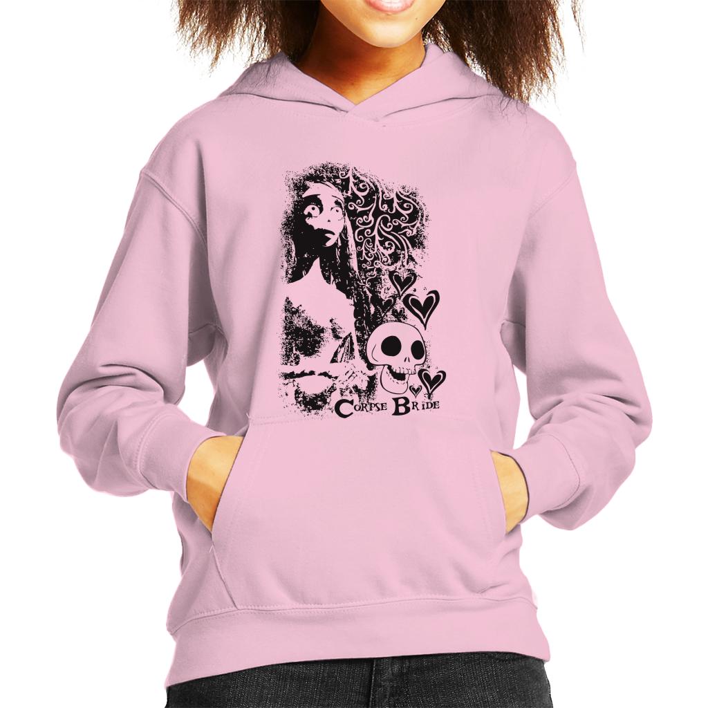 Corpse Bride Emily Skulls Kid's Hooded Sweatshirt-ALL + EVERY