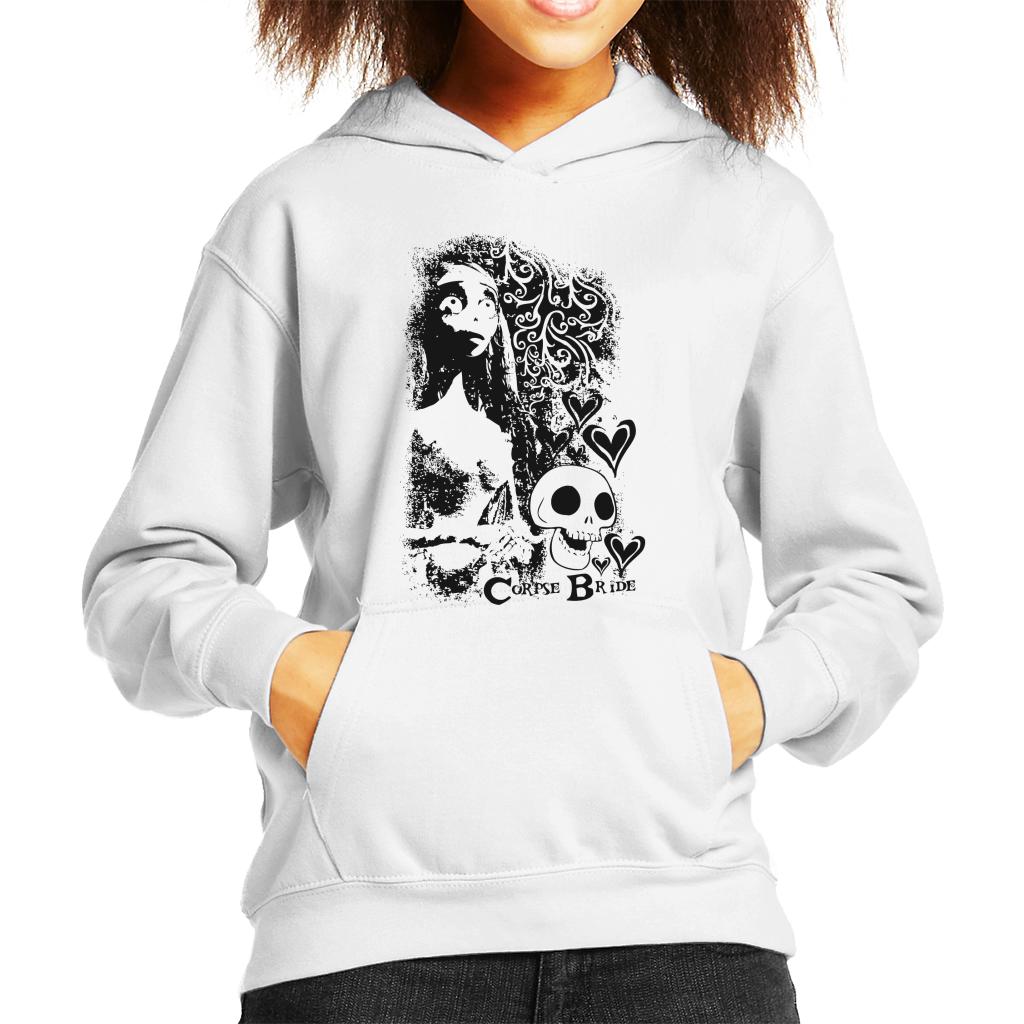 Corpse Bride Emily Skulls Kid's Hooded Sweatshirt-ALL + EVERY