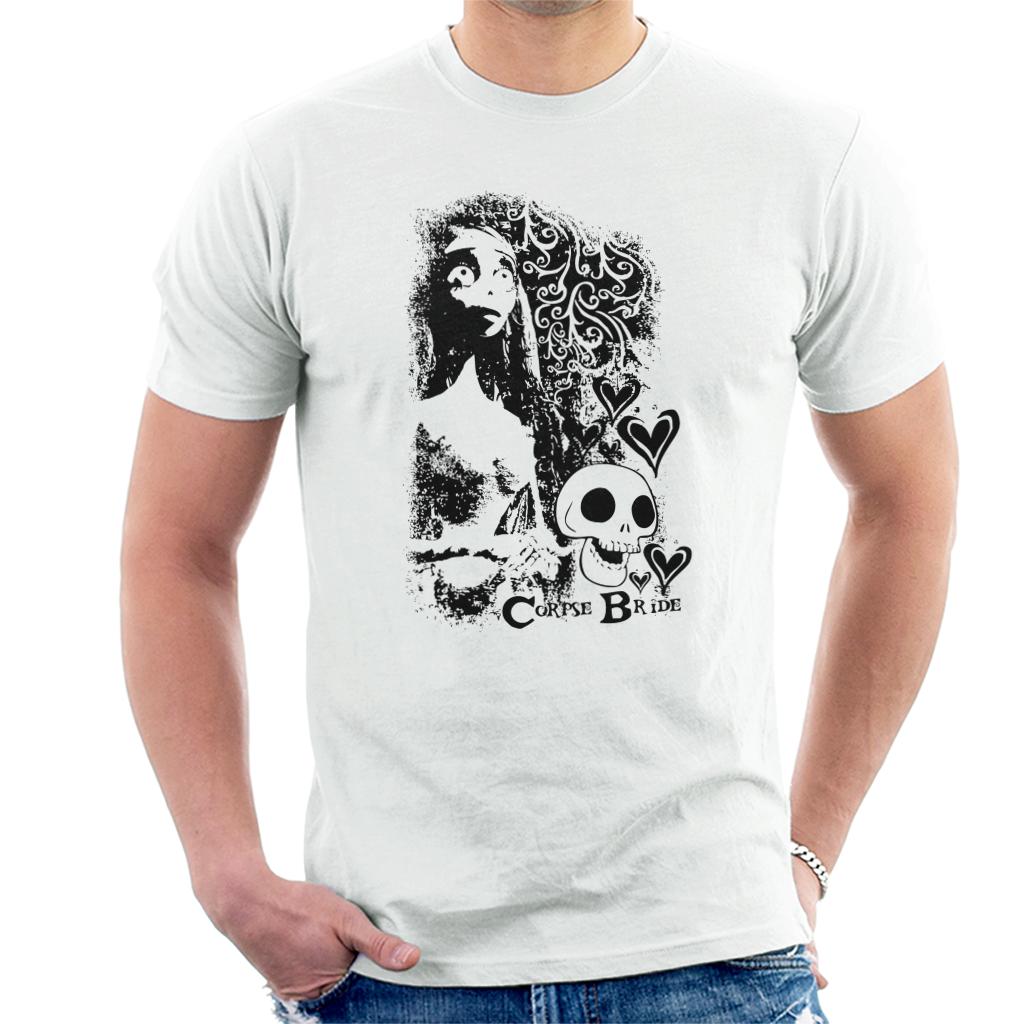 Corpse Bride Emily Skulls Men's T-Shirt-ALL + EVERY