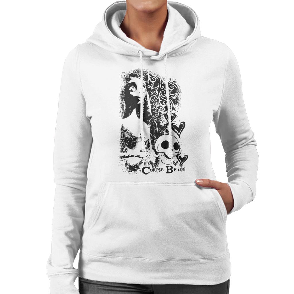 Corpse Bride Emily Skulls Women's Hooded Sweatshirt-ALL + EVERY