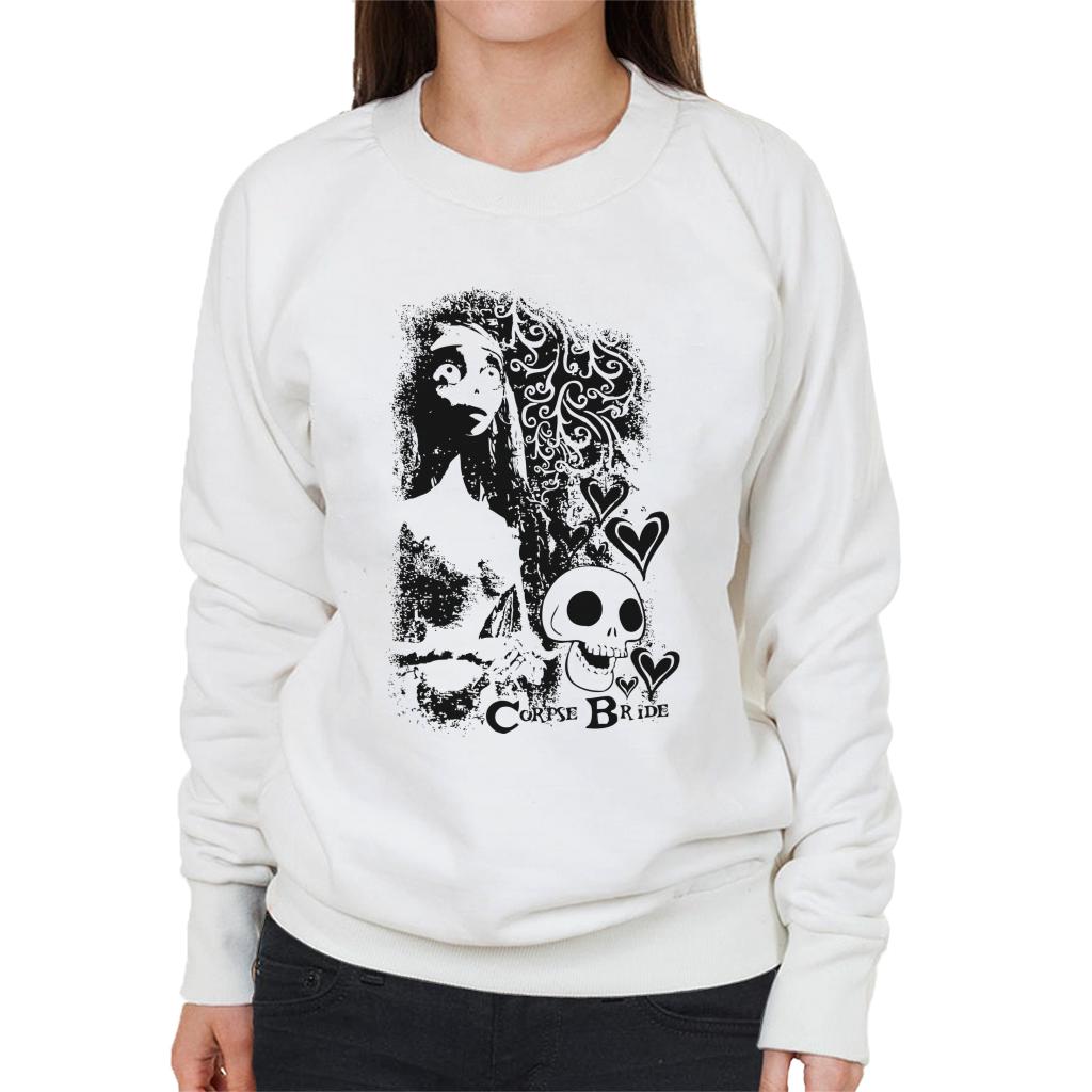 Corpse Bride Emily Skulls Women's Sweatshirt-ALL + EVERY