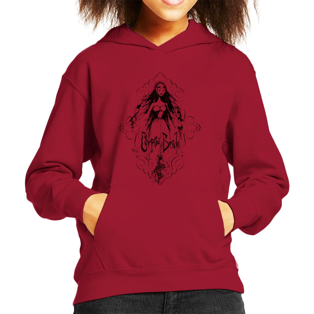 Corpse Bride Emily Flying Kid's Hooded Sweatshirt-ALL + EVERY