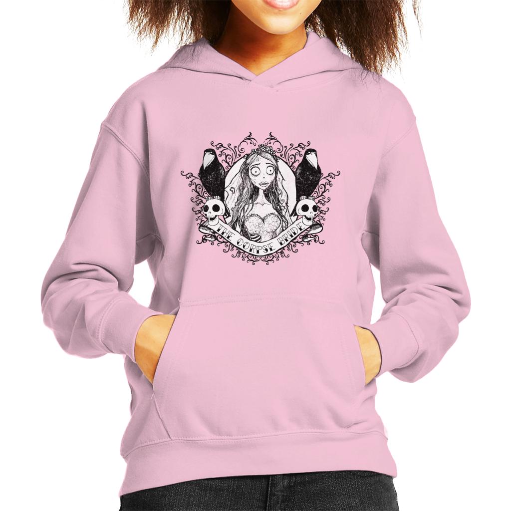 Corpse Bride Halloween Skulls Kid's Hooded Sweatshirt-ALL + EVERY