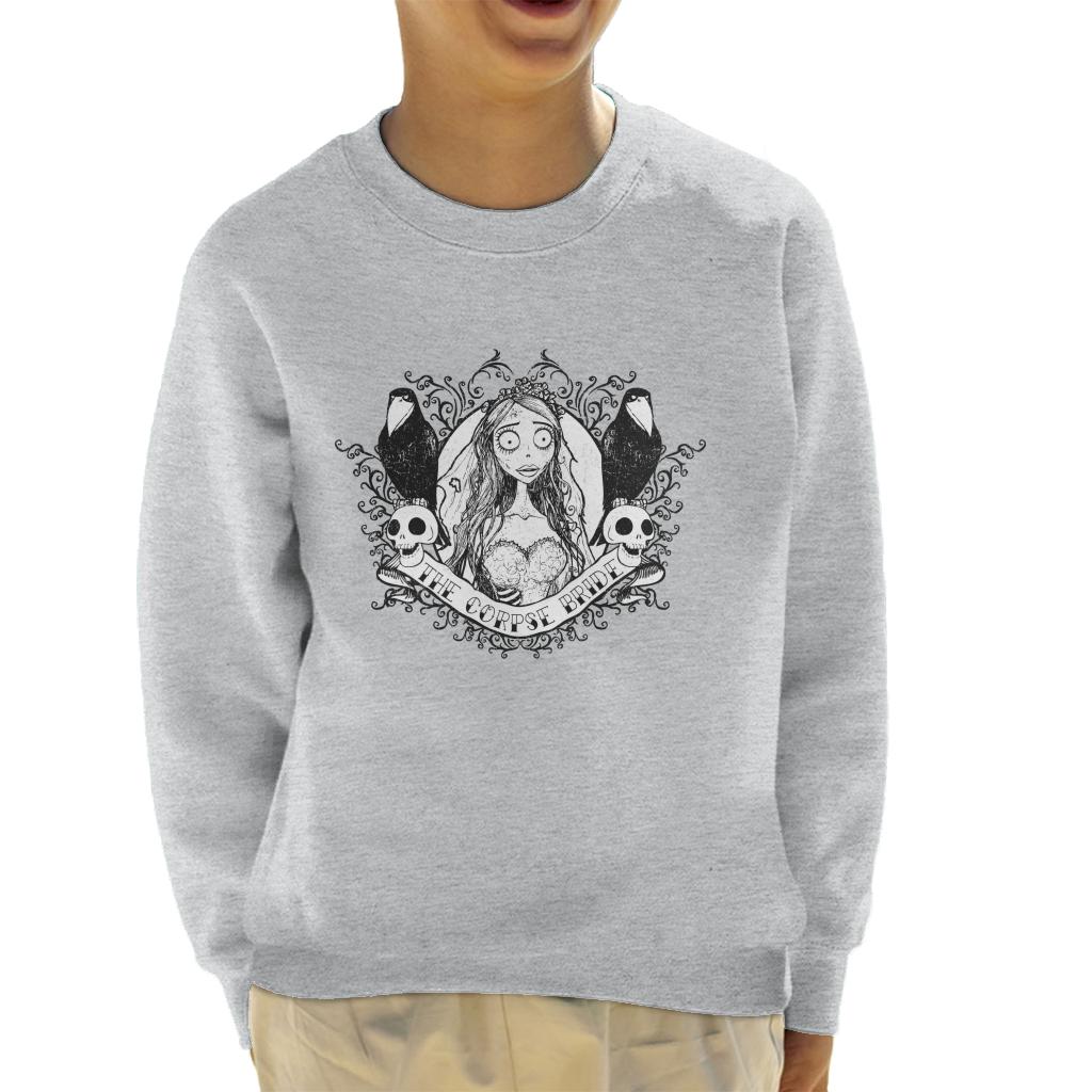 Corpse Bride Halloween Skulls Kid's Sweatshirt-ALL + EVERY