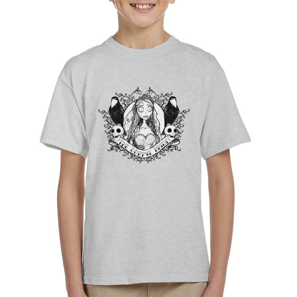 Corpse Bride Halloween Skulls Kid's T-Shirt-ALL + EVERY