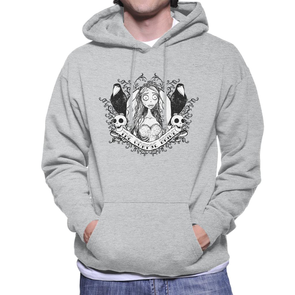 Corpse Bride Halloween Skulls Men's Hooded Sweatshirt-ALL + EVERY