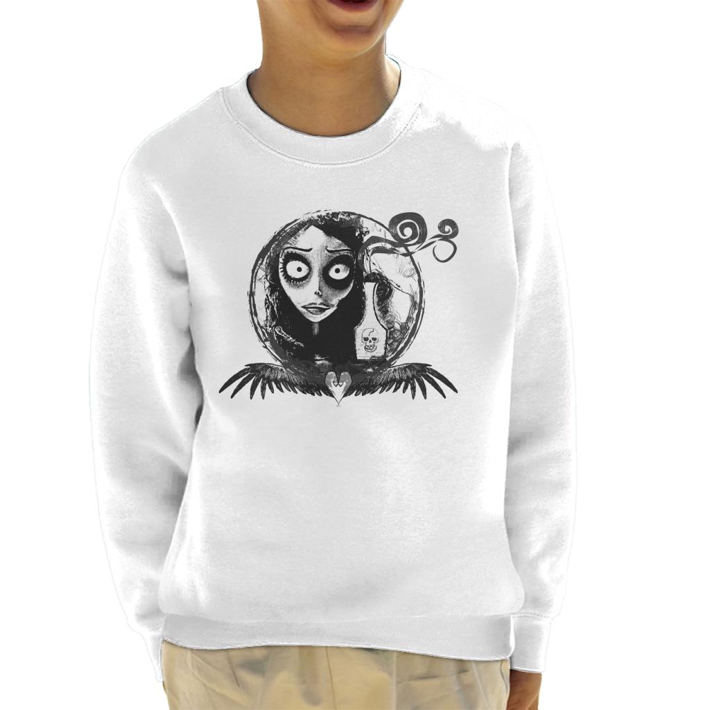 Corpse Bride Emily Looking In The Mirror Kid's Sweatshirt-ALL + EVERY