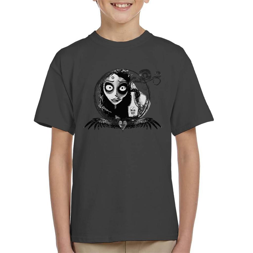 Corpse Bride Emily Looking In The Mirror Kid's T-Shirt-ALL + EVERY