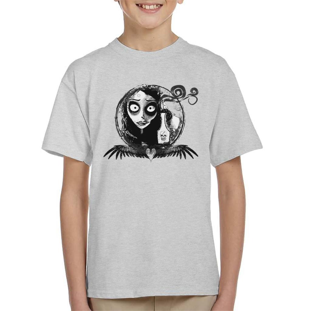 Corpse Bride Emily Looking In The Mirror Kid's T-Shirt-ALL + EVERY