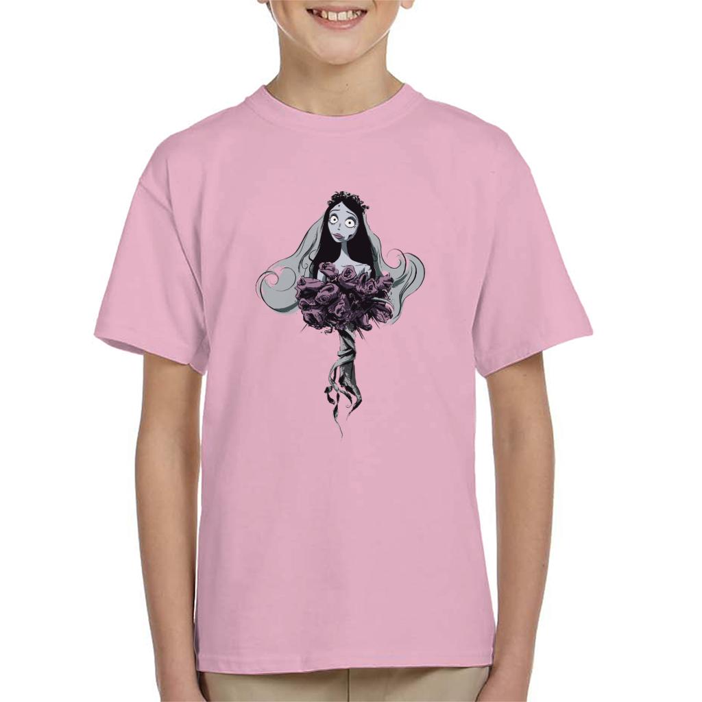 Corpse Bride Emily Red Roses Kid's T-Shirt-ALL + EVERY