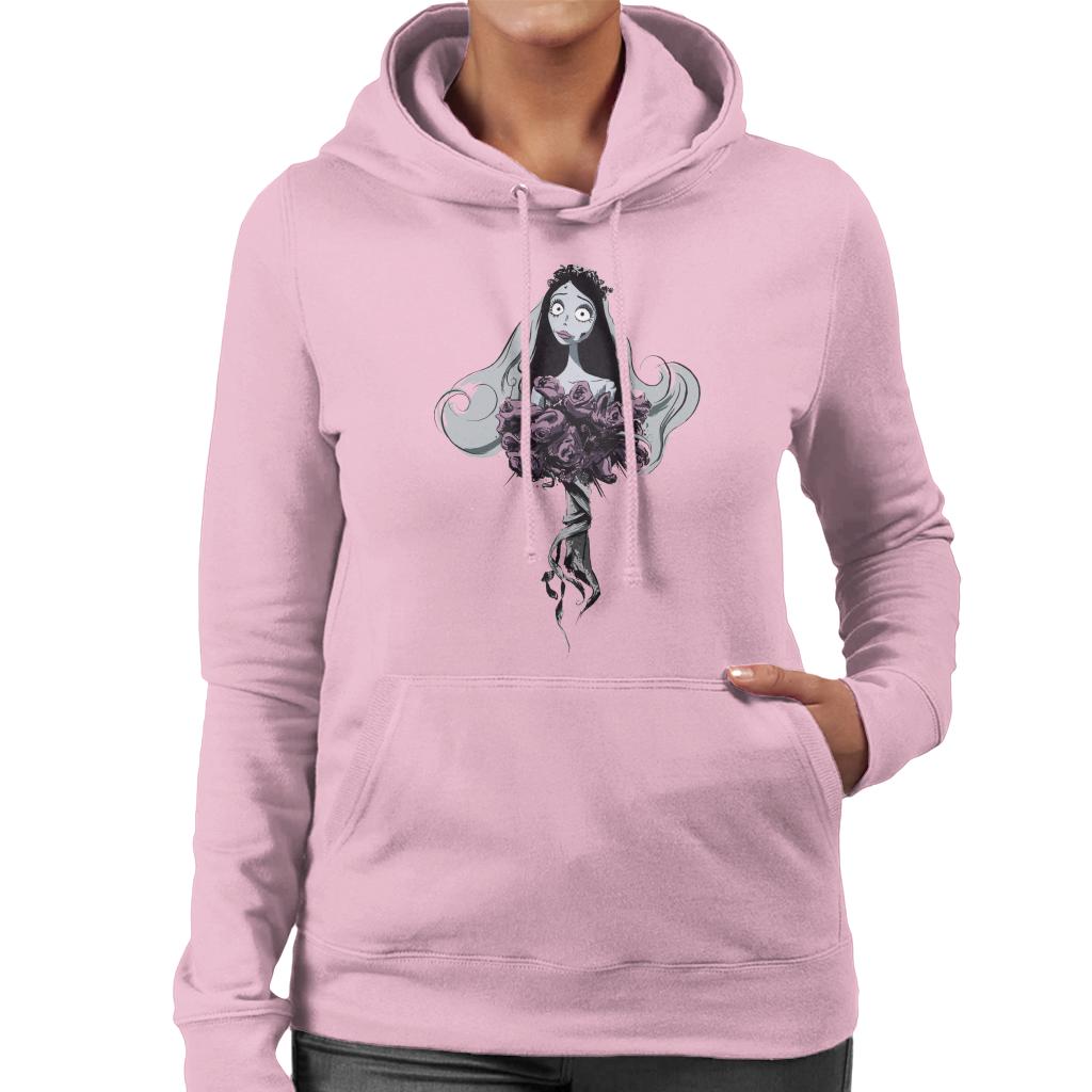 Corpse Bride Emily Red Roses Women's Hooded Sweatshirt-ALL + EVERY