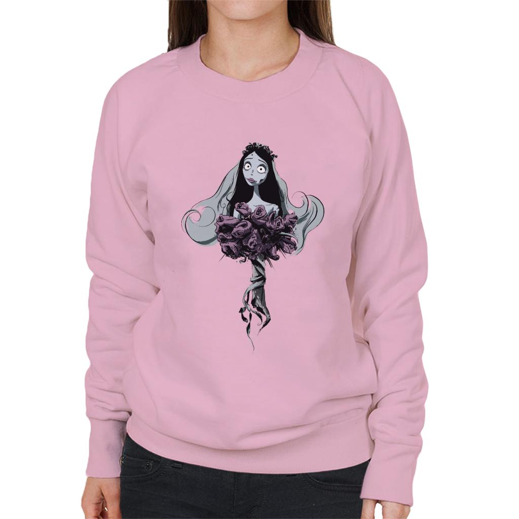 Corpse Bride Emily Red Roses Women's Sweatshirt-ALL + EVERY