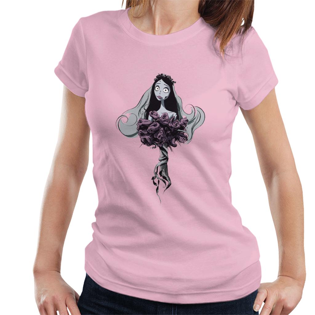 Corpse Bride Emily Red Roses Women's T-Shirt-ALL + EVERY