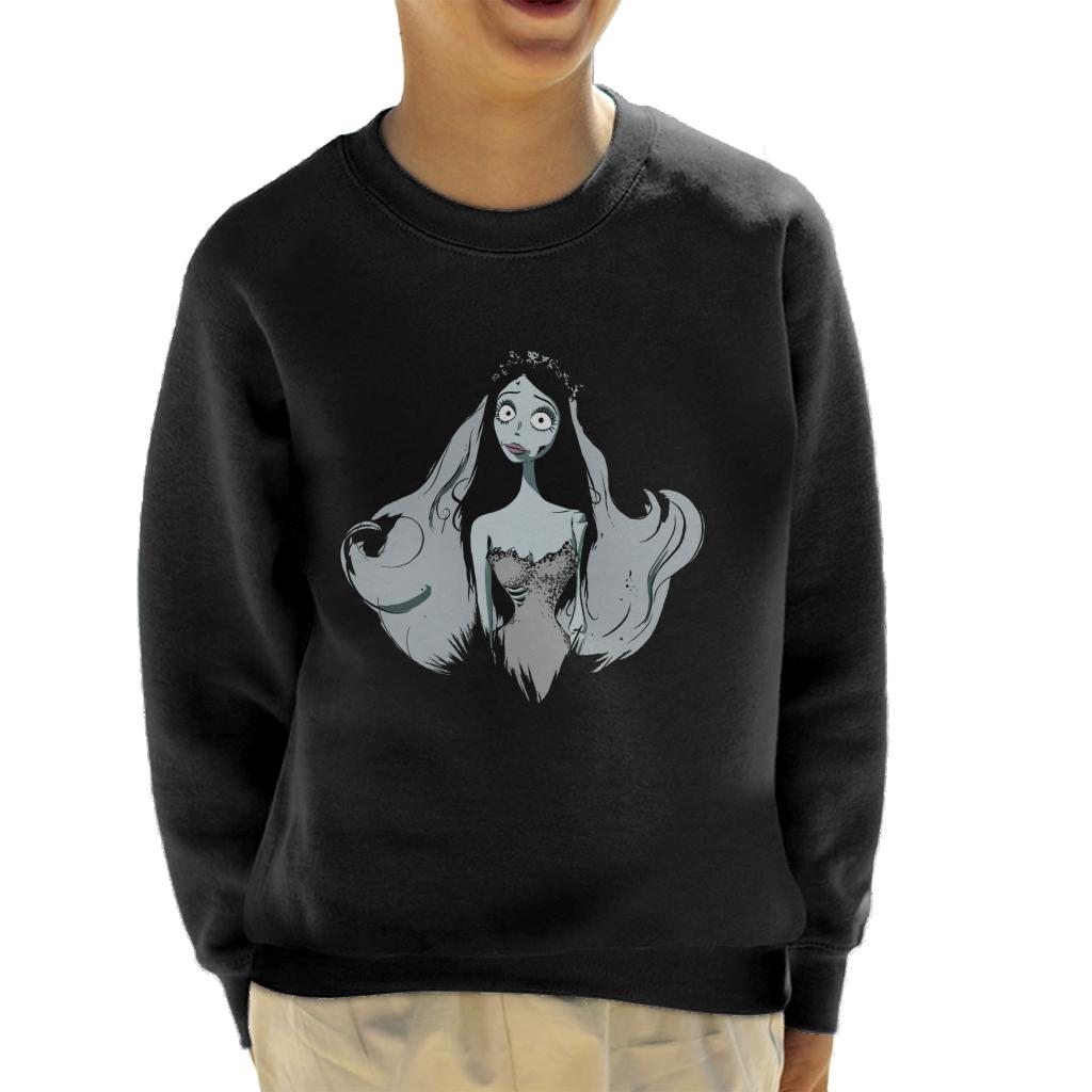 Corpse Bride Halloween Emily Portrait Kid's Sweatshirt-ALL + EVERY