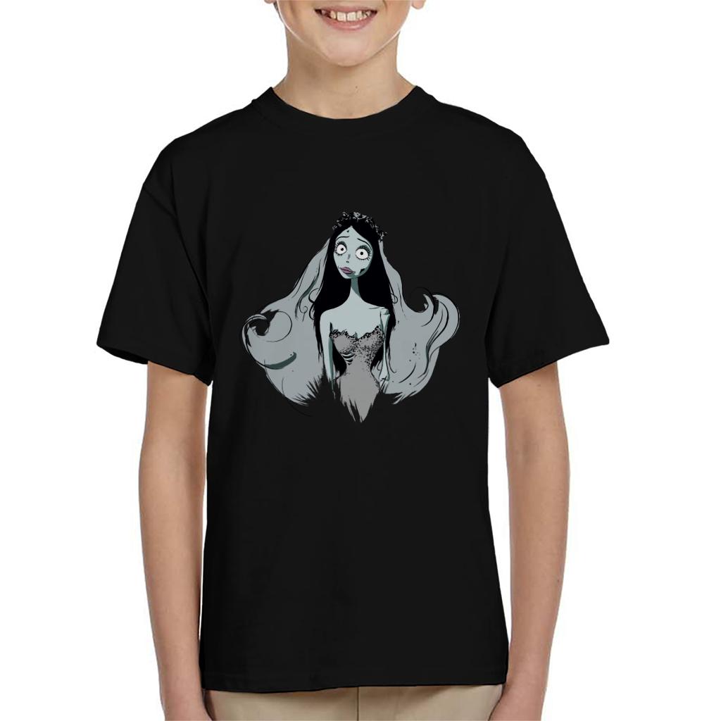 Corpse Bride Halloween Emily Portrait Kid's T-Shirt-ALL + EVERY