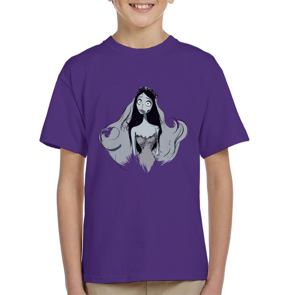 Corpse Bride Halloween Emily Portrait Kid's T-Shirt-ALL + EVERY