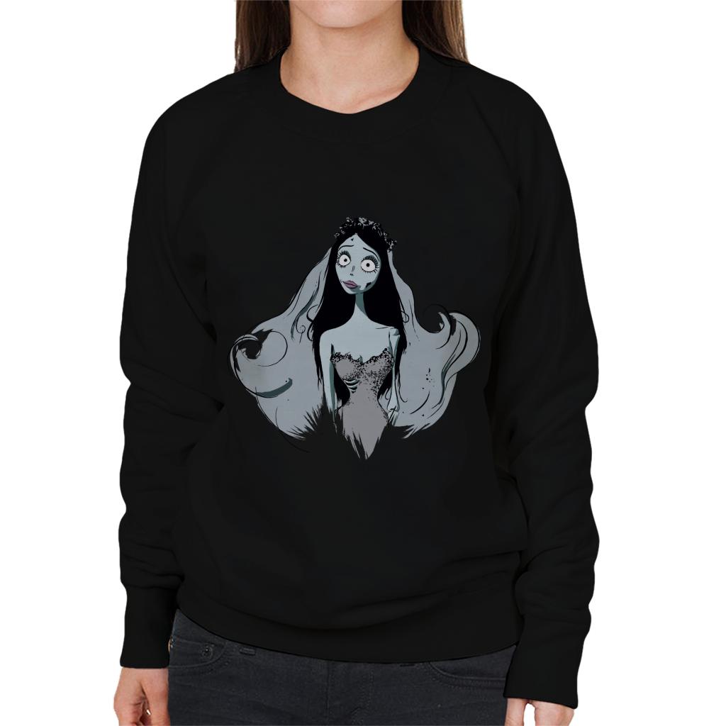 Corpse Bride Halloween Emily Portrait Women's Sweatshirt-ALL + EVERY