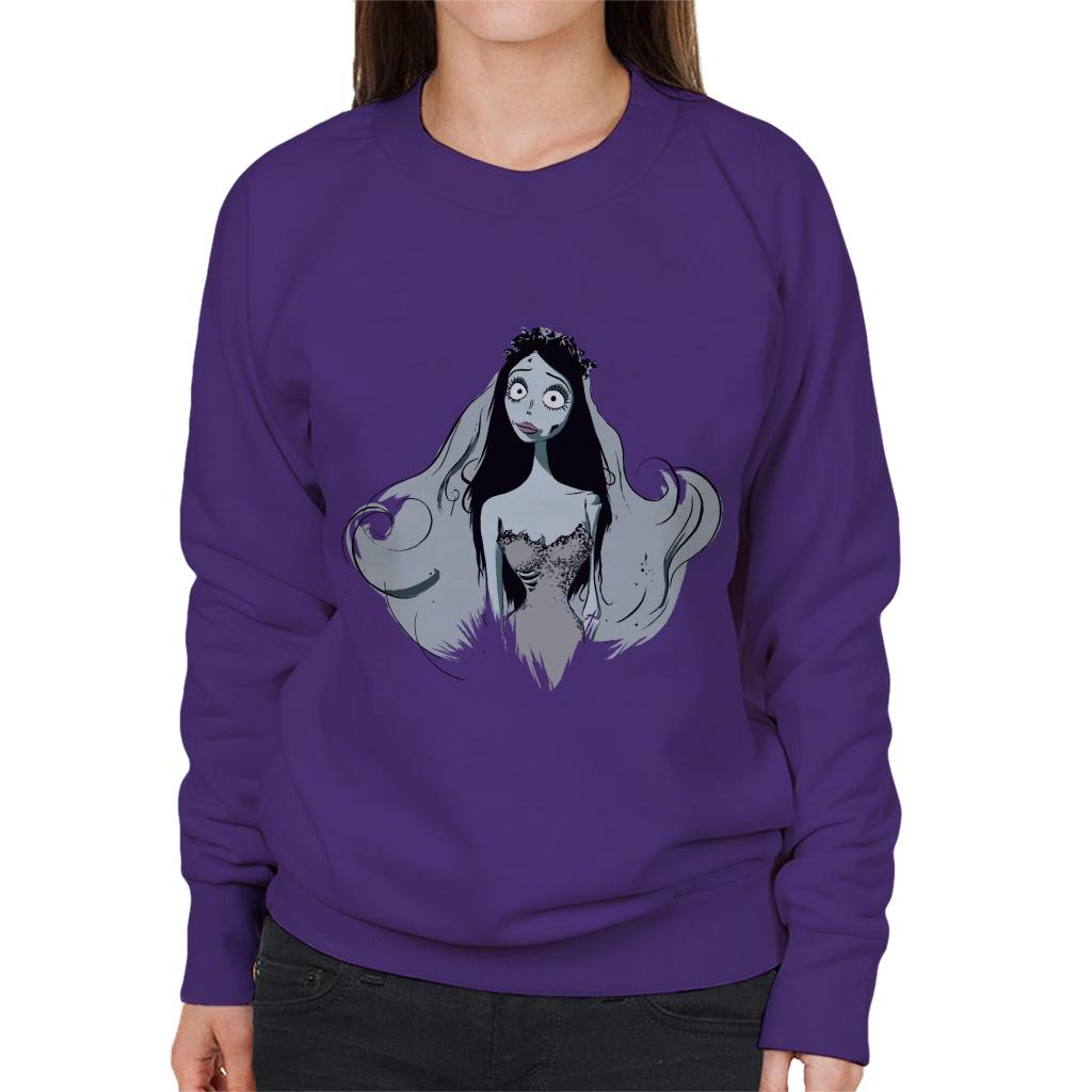 Corpse Bride Halloween Emily Portrait Women's Sweatshirt-ALL + EVERY