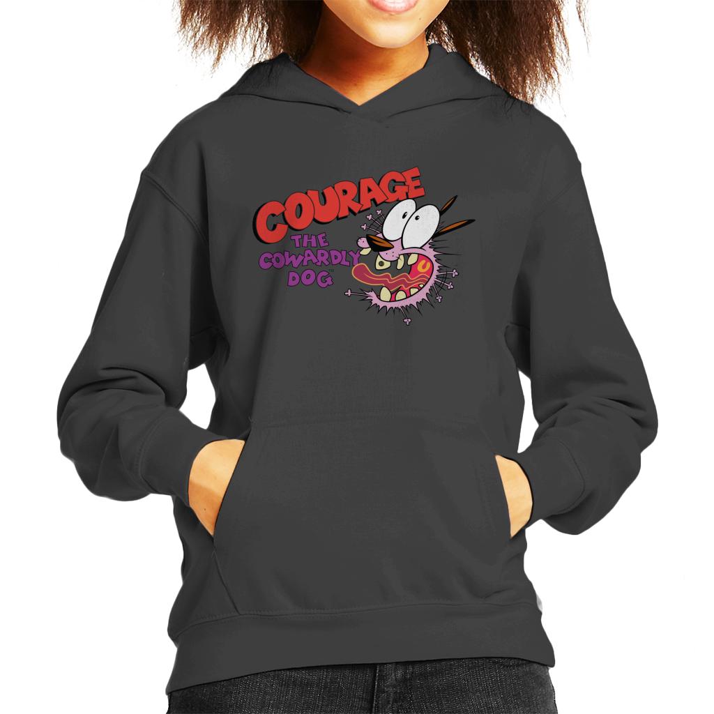 Courage The Cowardly Dog Halloween Scared Kid's Hooded Sweatshirt-ALL + EVERY