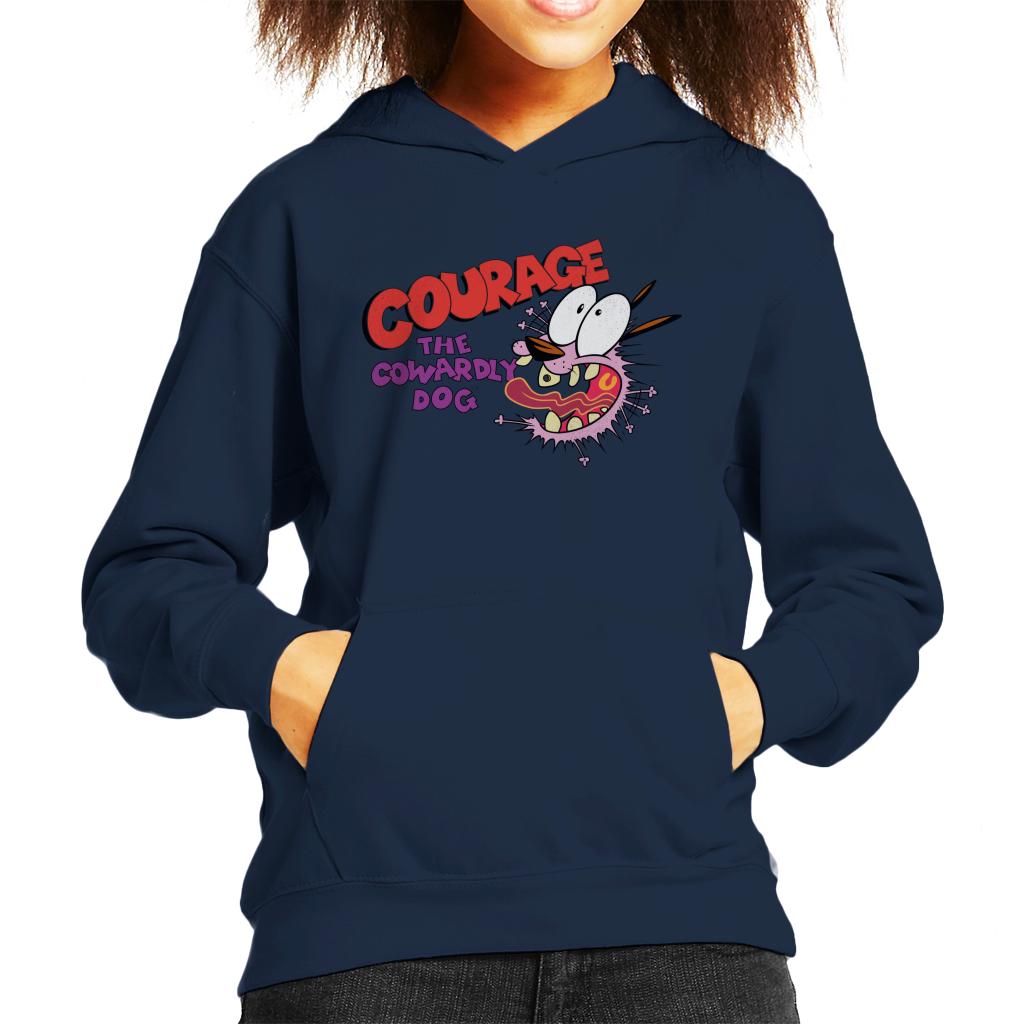 Courage The Cowardly Dog Halloween Scared Kid's Hooded Sweatshirt-ALL + EVERY