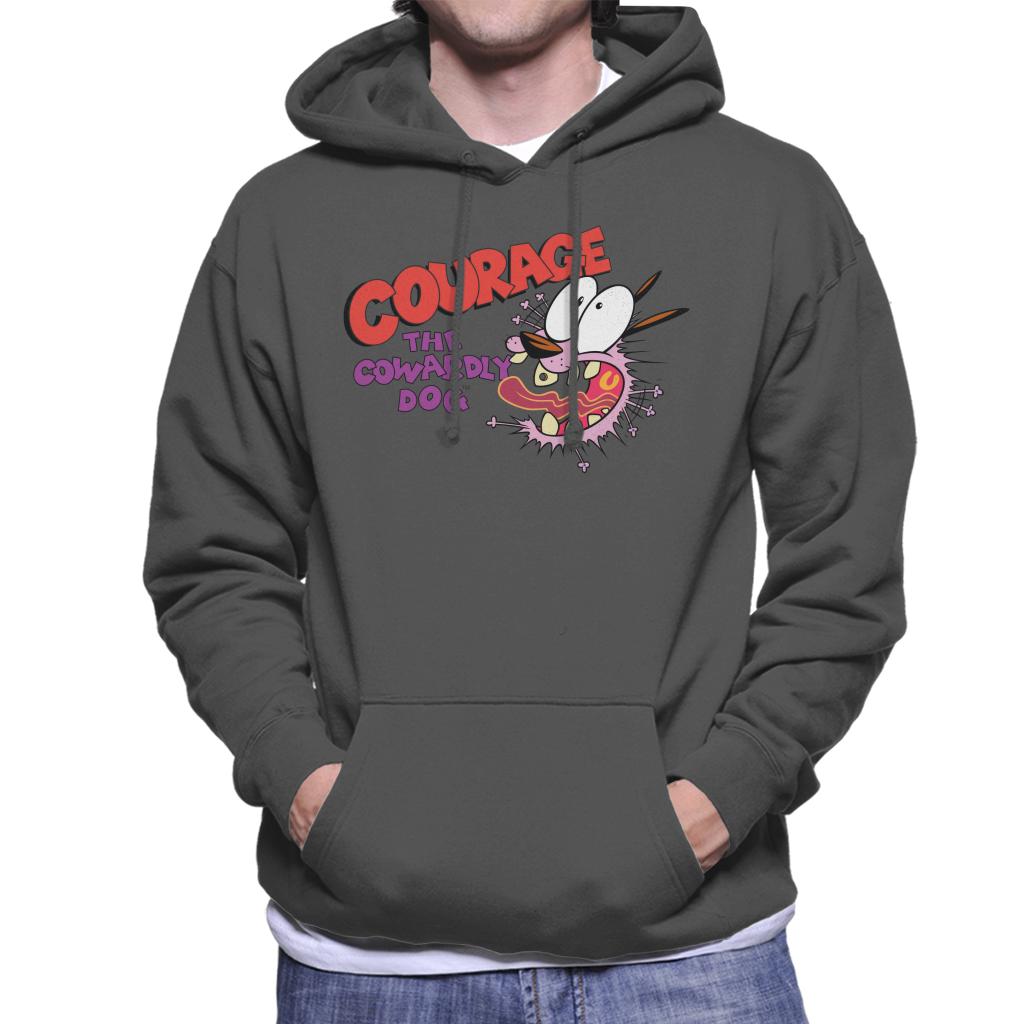 Courage The Cowardly Dog Halloween Scared Men's Hooded Sweatshirt-ALL + EVERY