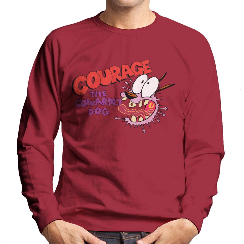 Courage The Cowardly Dog Halloween Scared Men's Sweatshirt-ALL + EVERY