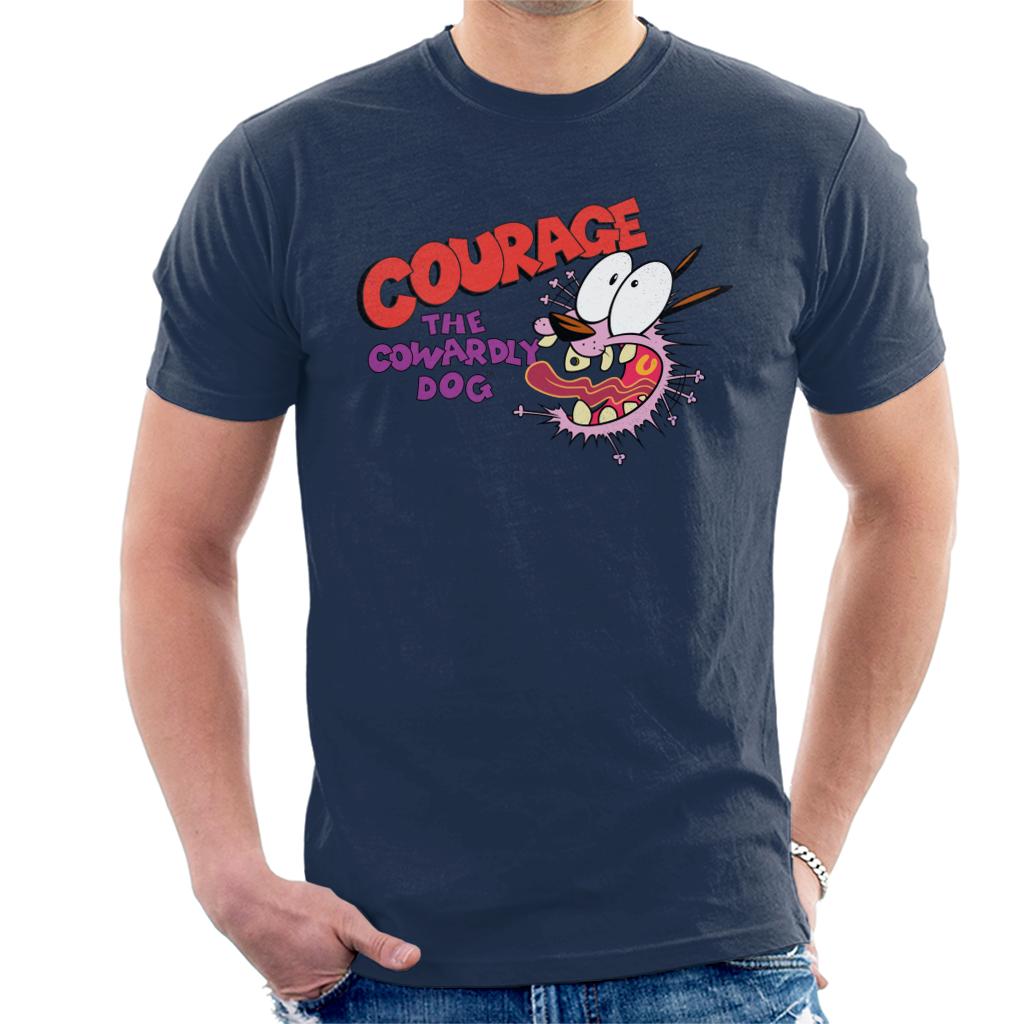 Courage The Cowardly Dog Halloween Scared Men's T-Shirt-ALL + EVERY