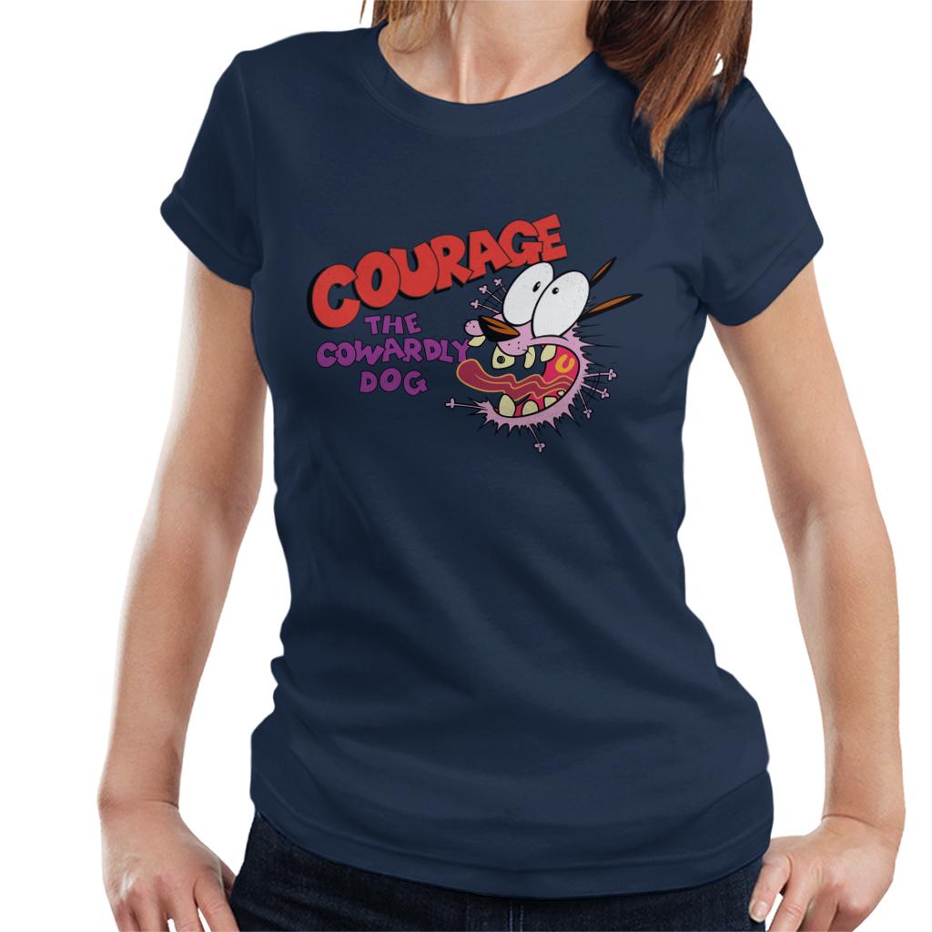 Courage The Cowardly Dog Halloween Scared Women's T-Shirt-ALL + EVERY