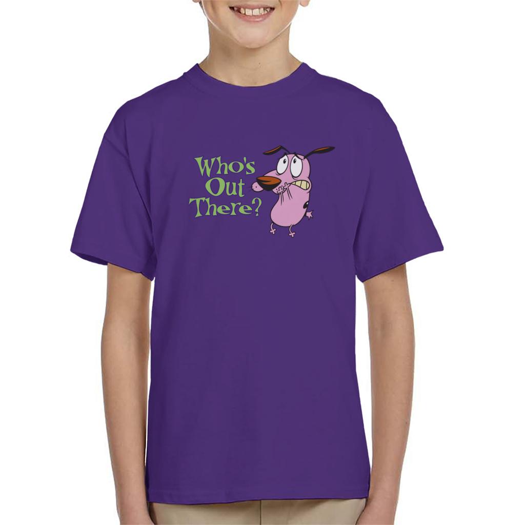 Courage The Cowardly Dog Halloween Who's Out There Kid's T-Shirt-ALL + EVERY