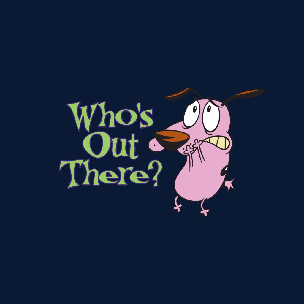 Courage The Cowardly Dog Halloween Who's Out There Men's T-Shirt-ALL + EVERY