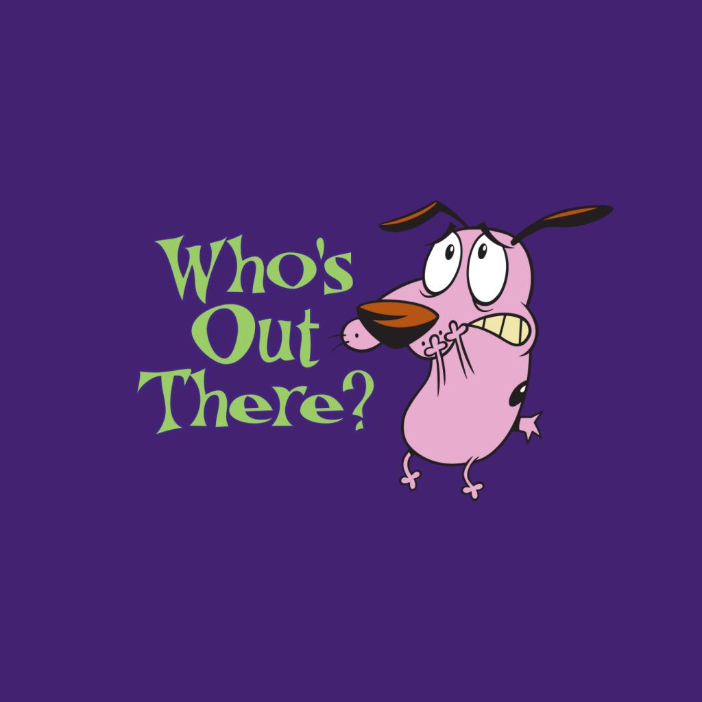 Courage The Cowardly Dog Halloween Who's Out There Women's Sweatshirt-ALL + EVERY