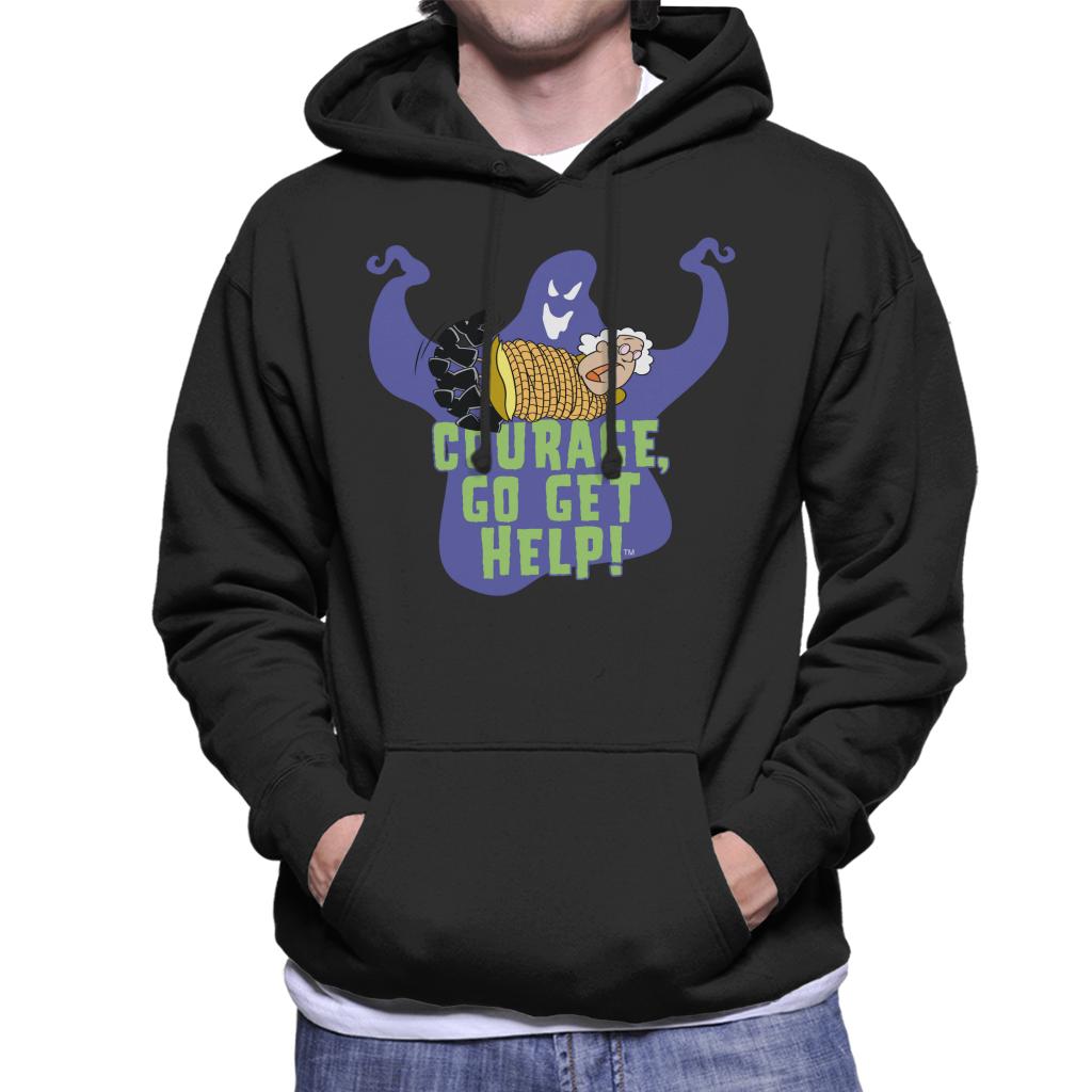 Courage The Cowardly Dog Halloween Muriel Go Get Help Men's Hooded Sweatshirt-ALL + EVERY