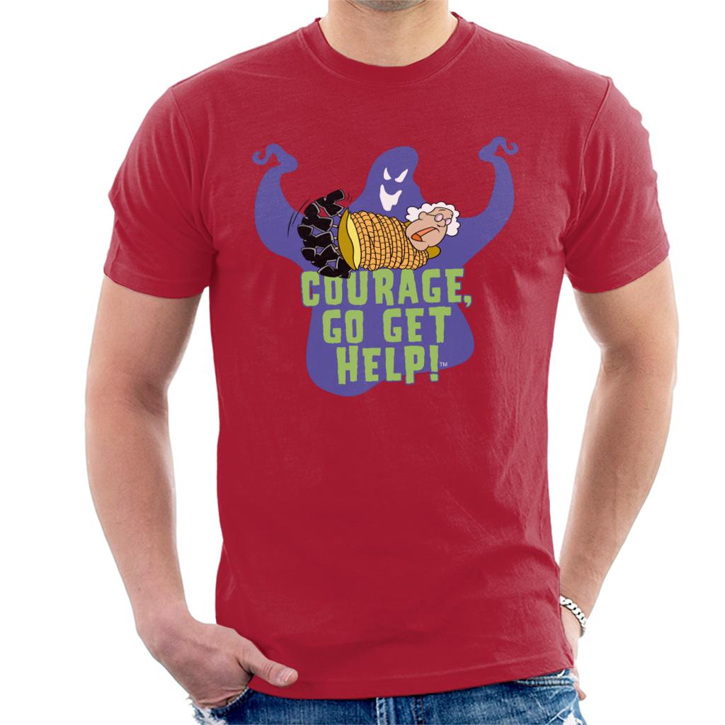 Courage The Cowardly Dog Halloween Muriel Go Get Help Men's T-Shirt-ALL + EVERY