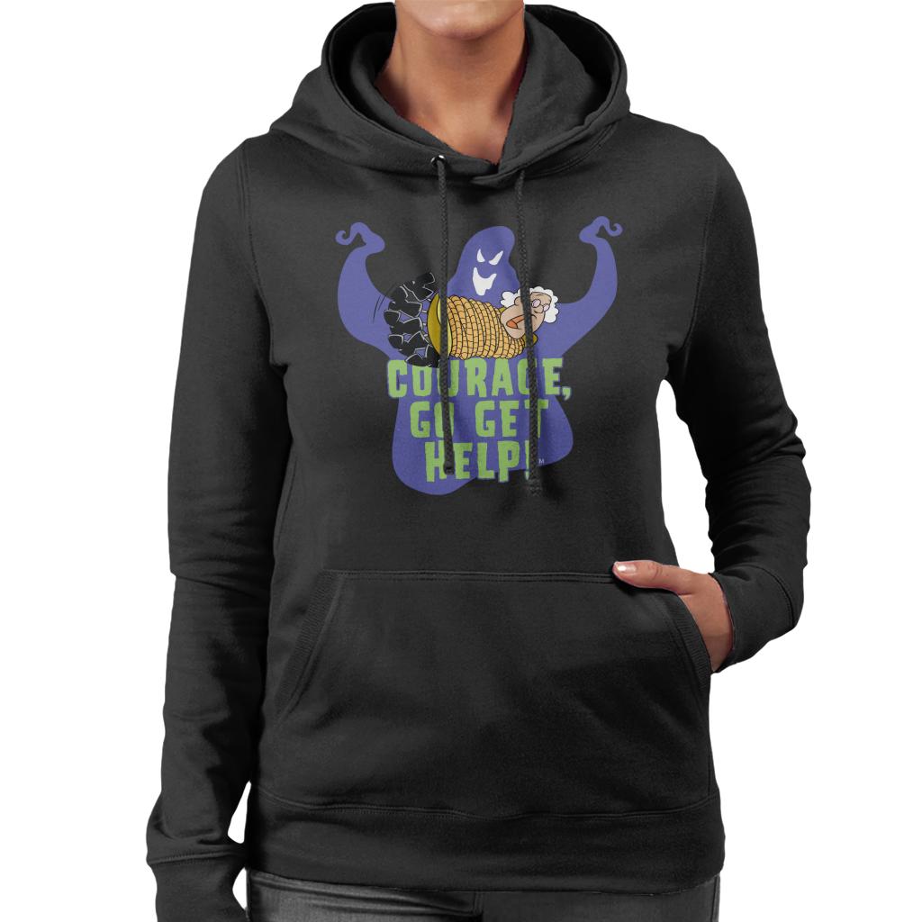 Courage The Cowardly Dog Halloween Muriel Go Get Help Women's Hooded Sweatshirt-ALL + EVERY