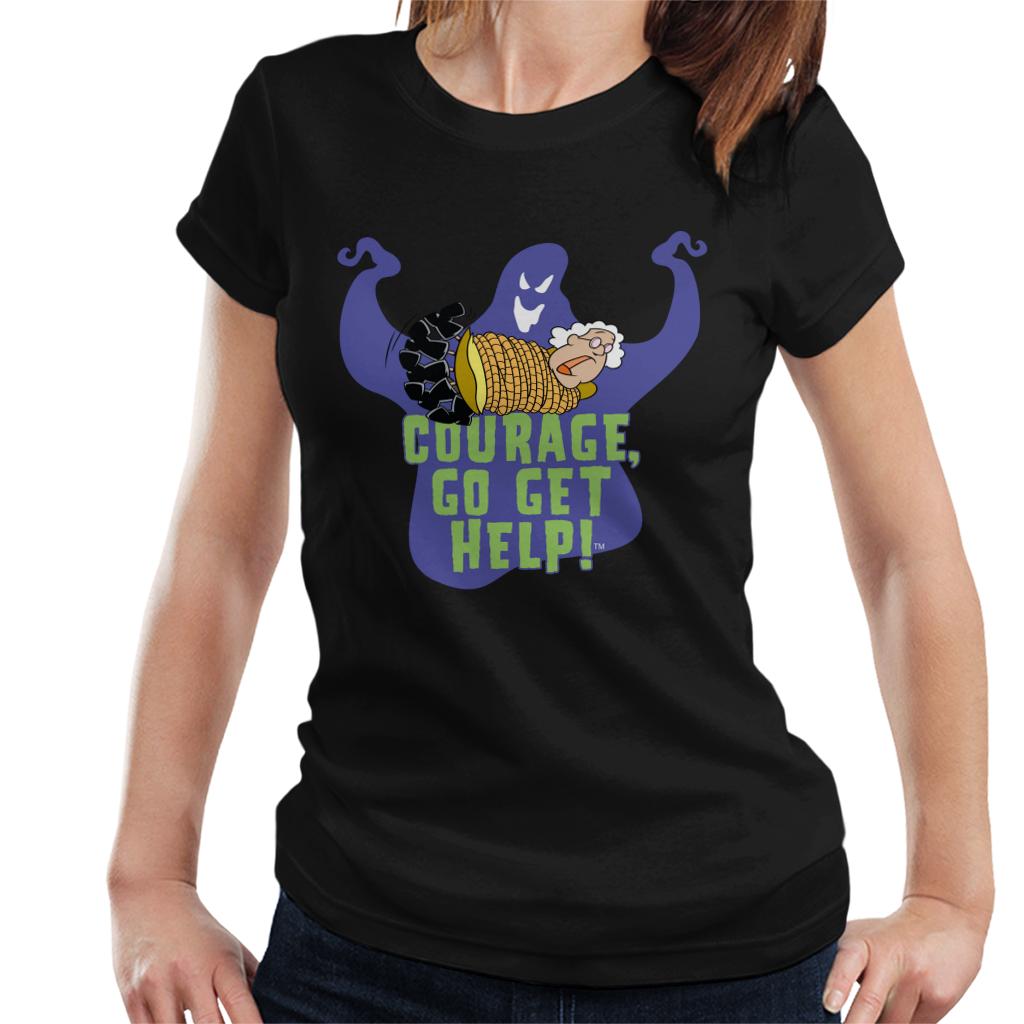 Courage The Cowardly Dog Halloween Muriel Go Get Help Women's T-Shirt-ALL + EVERY