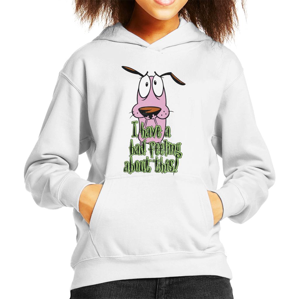 Courage The Cowardly Dog Halloween Bad Feeling Kid's Hooded Sweatshirt-ALL + EVERY