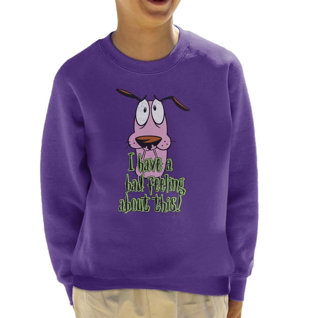 Courage The Cowardly Dog Halloween Bad Feeling Kid's Sweatshirt-ALL + EVERY