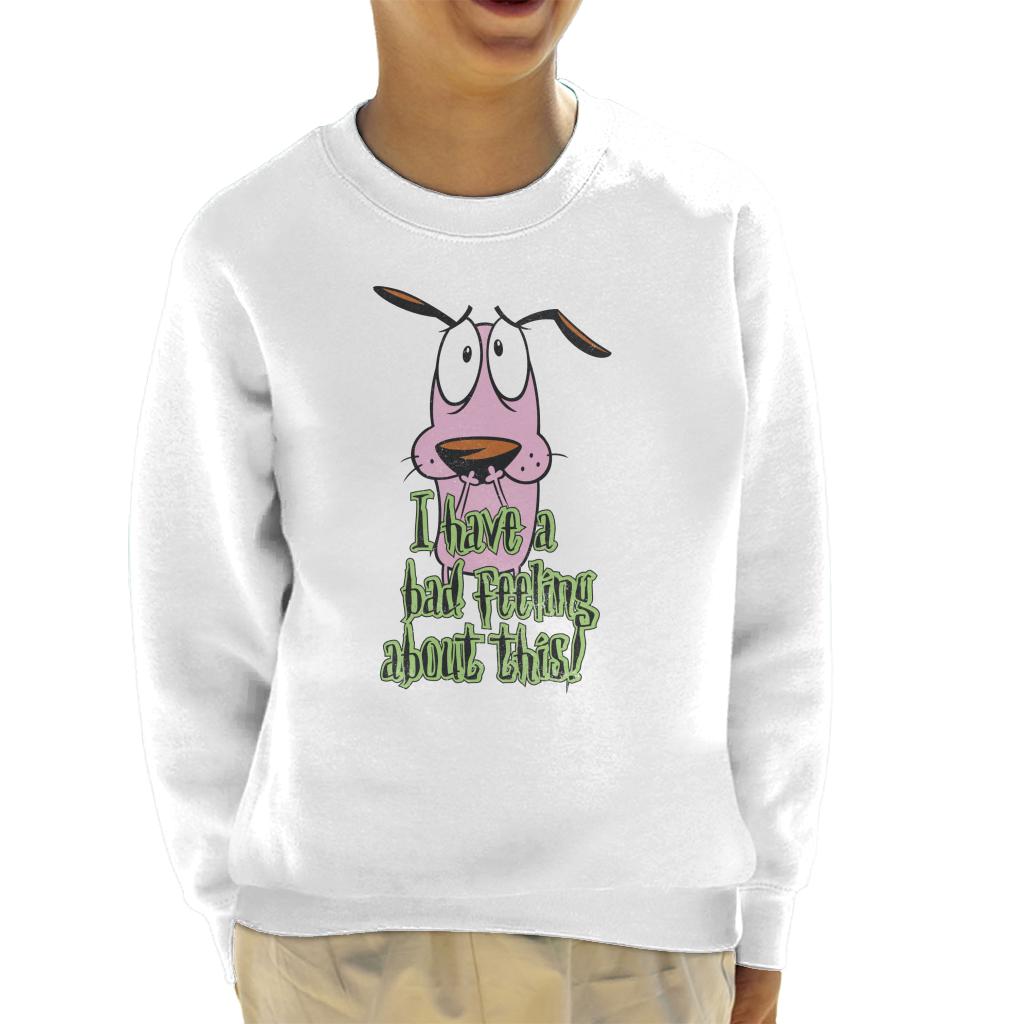 Courage The Cowardly Dog Halloween Bad Feeling Kid's Sweatshirt-ALL + EVERY