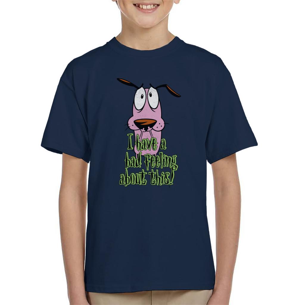 Courage The Cowardly Dog Halloween Bad Feeling Kid's T-Shirt-ALL + EVERY